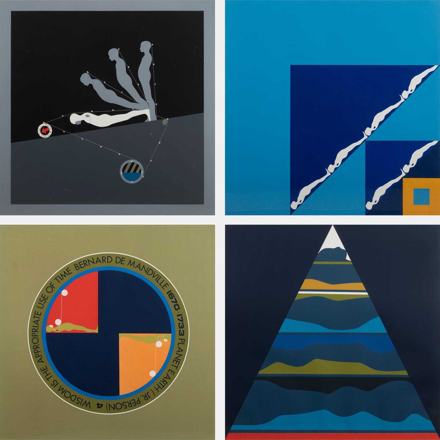 Four Prints from Study/Falling Man, Series I and II