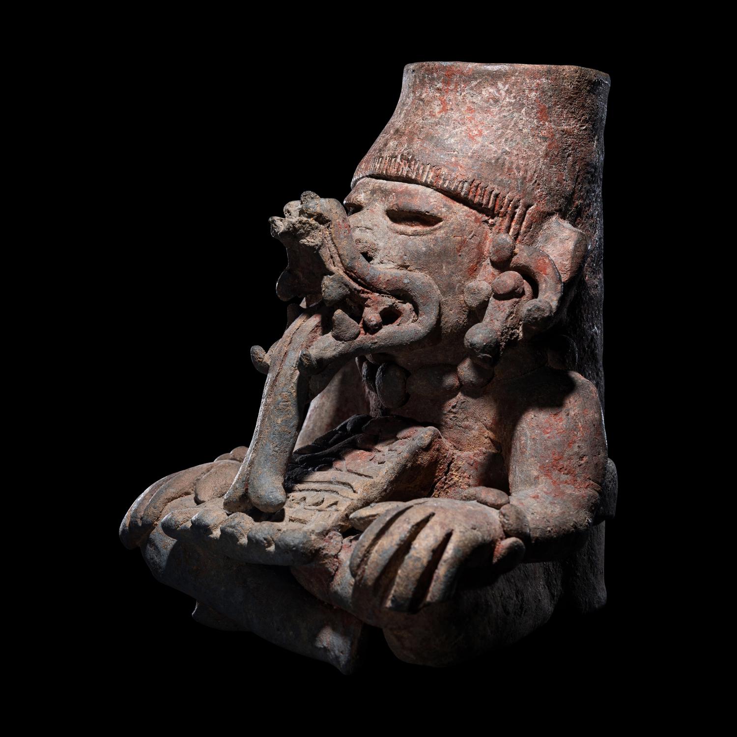 A Zapotec Funerary Urn with a Deity