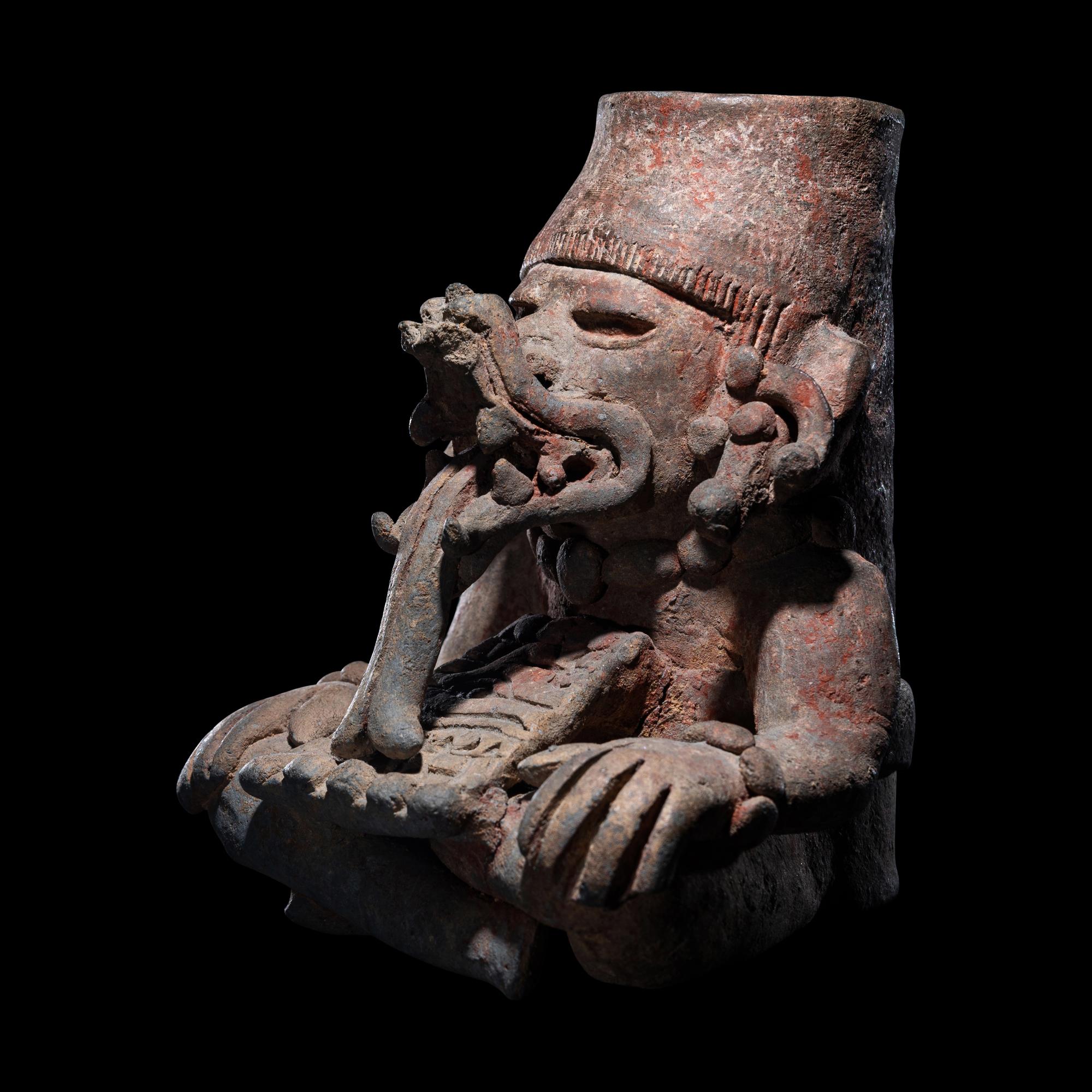 A Zapotec Funerary Urn with a Deity