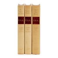 Dos Passos, John (1896-1970). [The U.S.A. Trilogy]. Comprising: The 42nd Parallel . -- 1919 . -- The Big Money . Boston: Houghton Mifflin, 1946.
