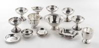 A Collection of American Silver Articles, of various makers, comprising 6 sorbets without liners, 5 nut dishes, 6 ash receivers and 4 o