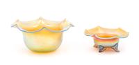 A Group of Two Glass Articles Diameter of larger 5 inches — USA, 20th CENTURY