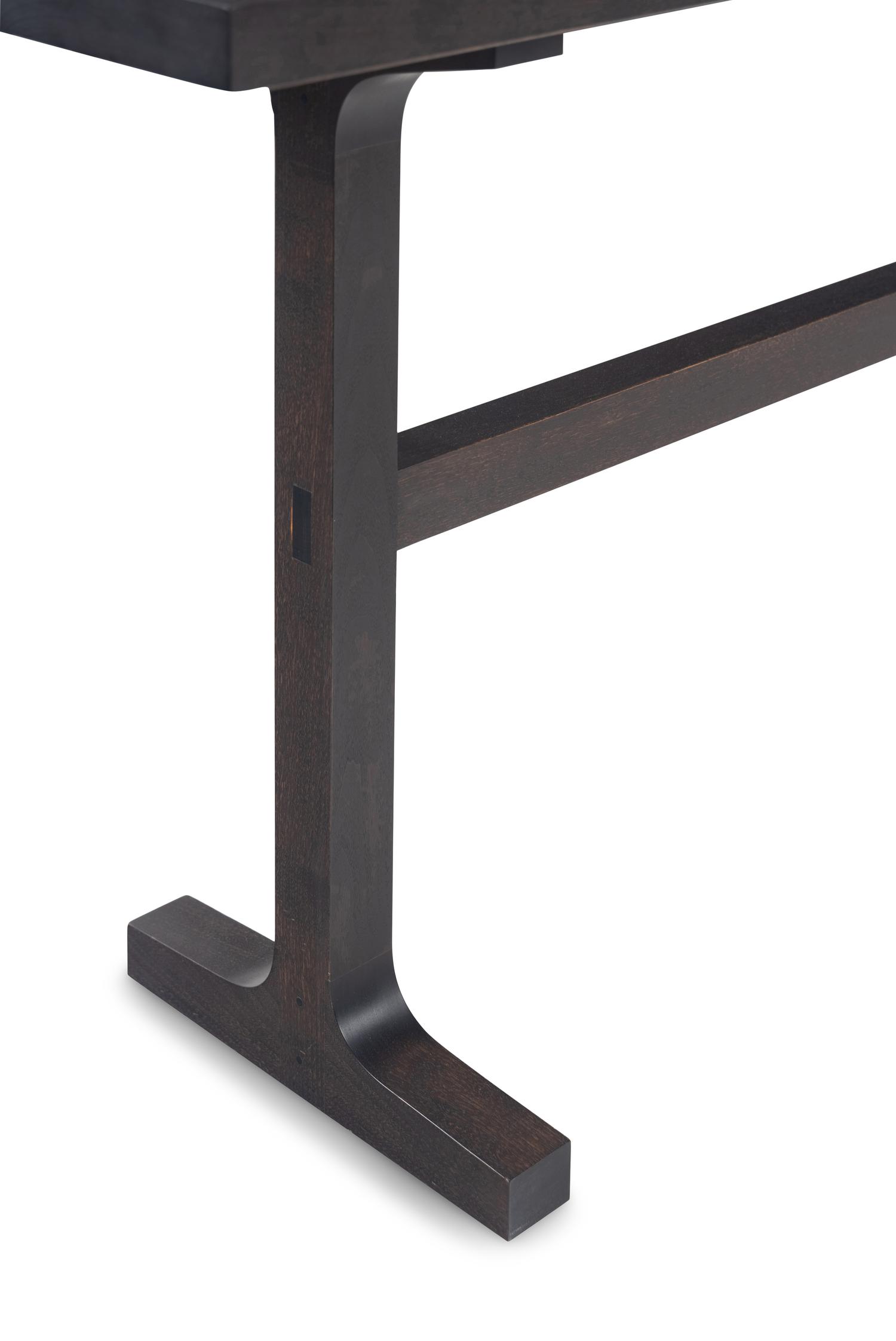 A Contemporary Stained Oak Console Table
