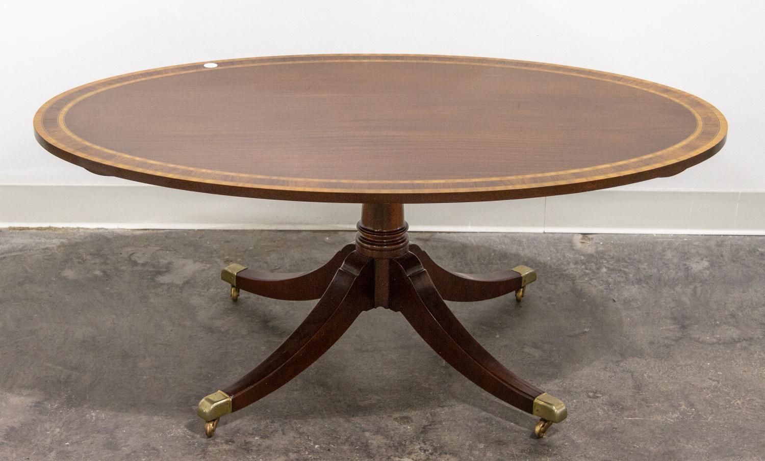 A George III Style Mahogany Low Table Height 18 3/4 x width 47 1/2 x depth 27 3/4 inches. — 20TH CENTURY