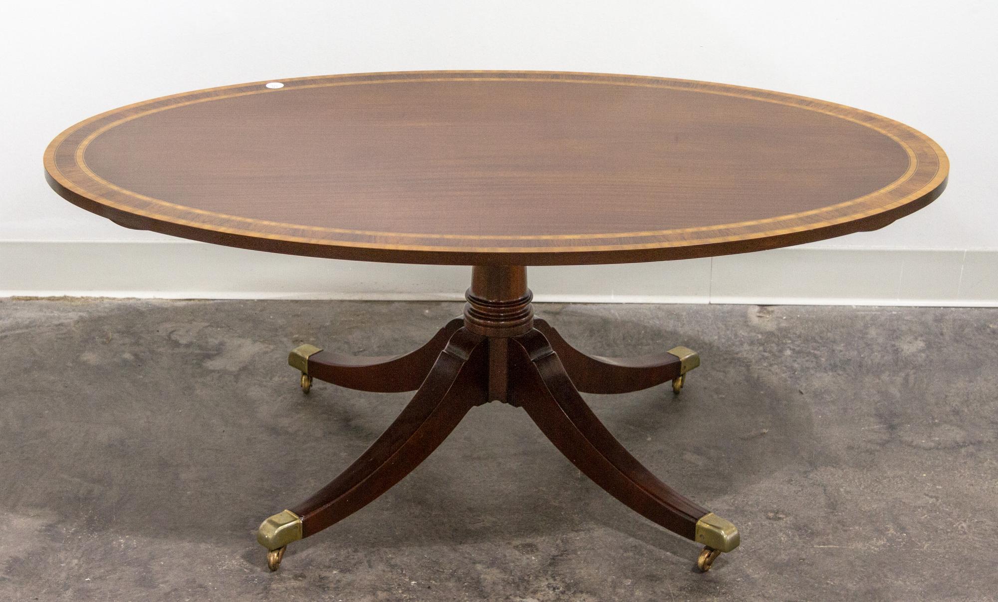 A George III Style Mahogany Low Table Height 18 3/4 x width 47 1/2 x depth 27 3/4 inches. — 20TH CENTURY