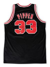 A Scottie Pippen Signed Autograph Chicago Bulls Nike Basketball Jersey (Beckett Authentication Services BAS Certified),
