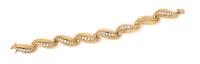 An 18 Karat Bicolor Gold and Diamond Bracelet, David Webb, 24.80 dwts.