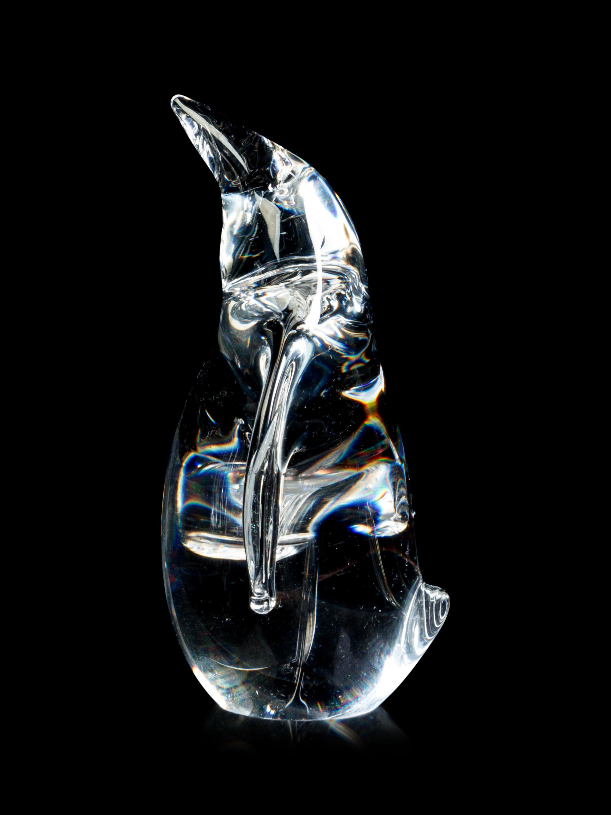 A Group of Seven Steuben Glass Figures of Birds