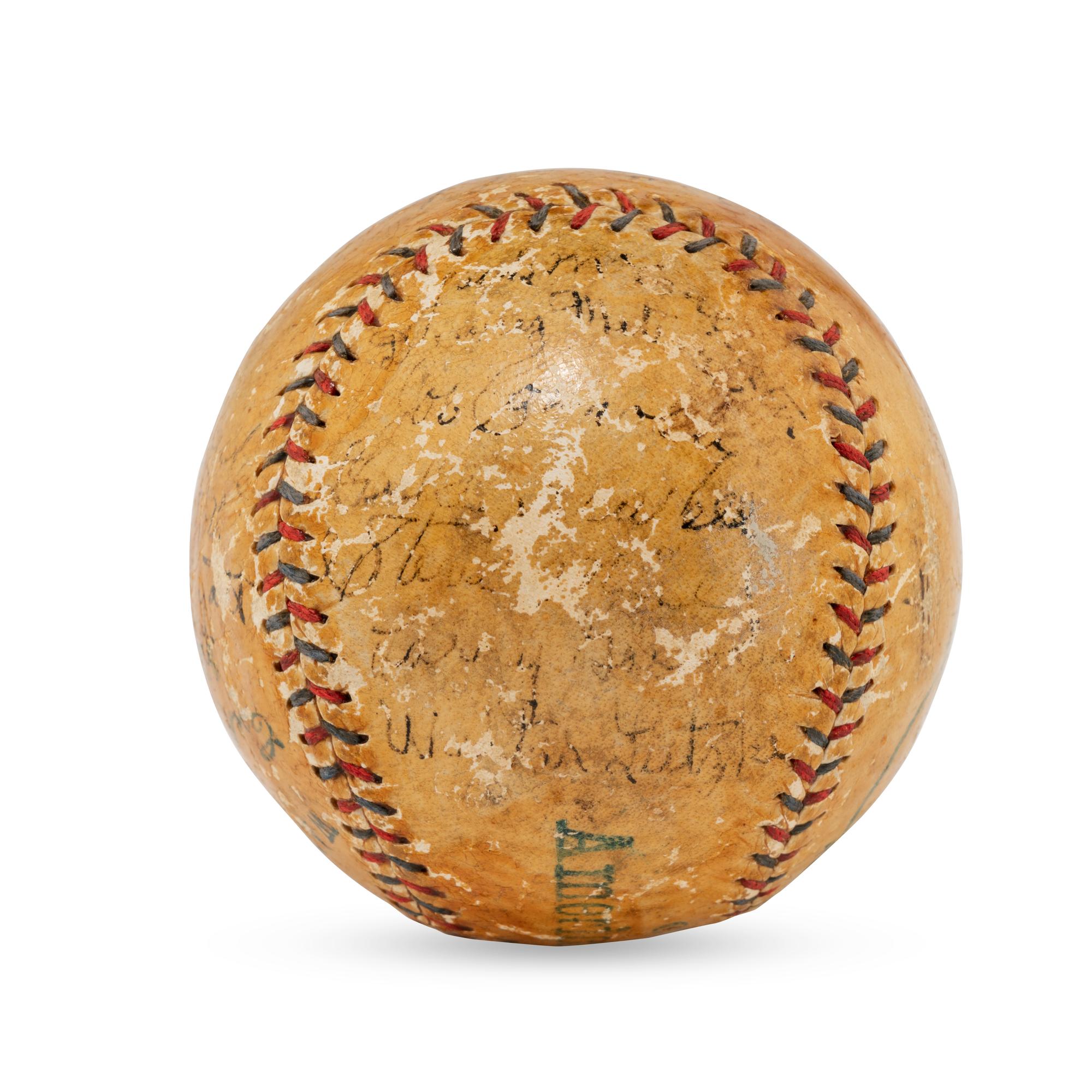 A 1923 Cleveland Indians Team Signed Autograph Baseball Featuring Tris Speaker (PSA Letter of Authenticity),