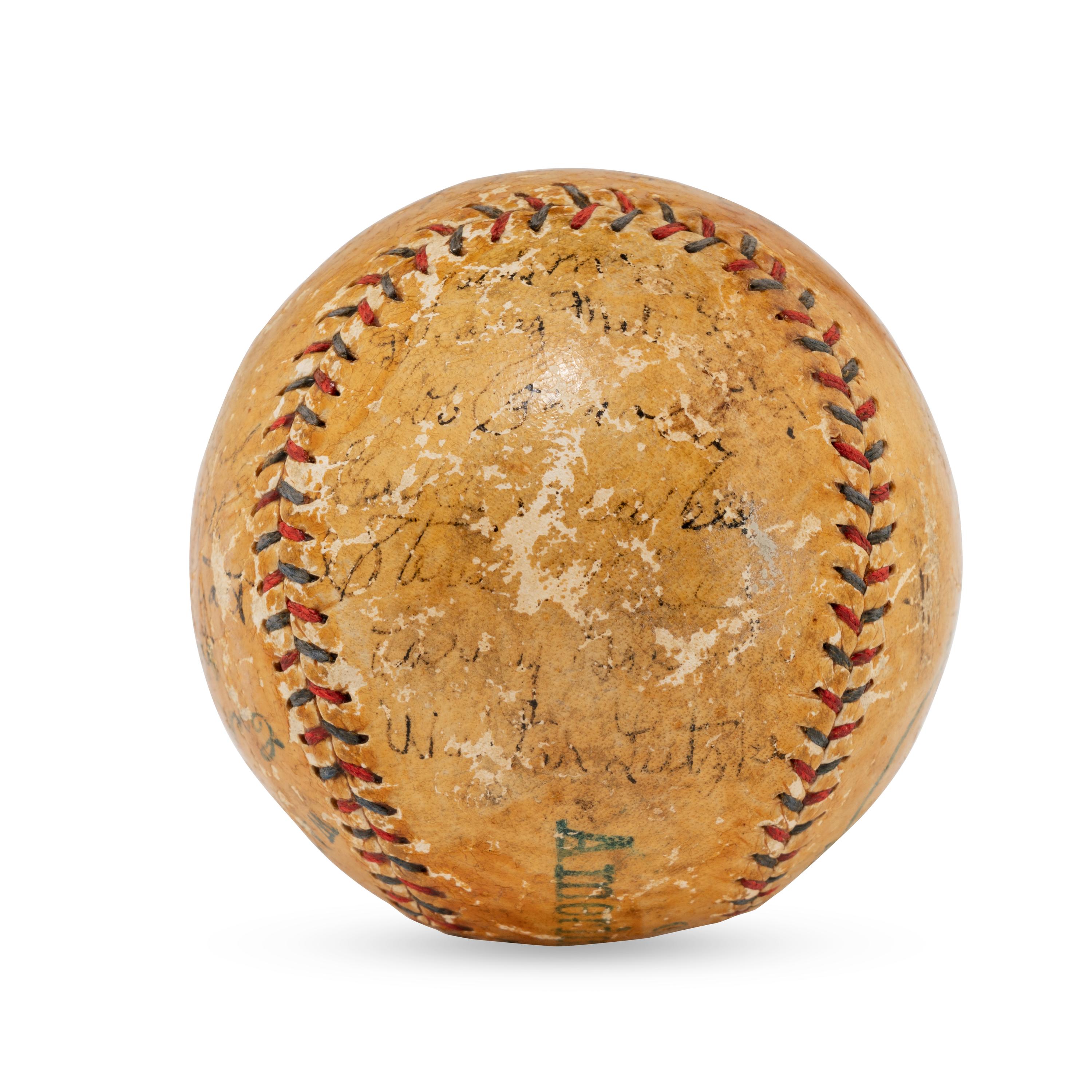 A 1923 Cleveland Indians Team Signed Autograph Baseball Featuring Tris Speaker (PSA Letter of Authenticity),