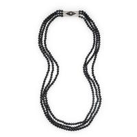 Diamond and Onyx Beaded Necklace