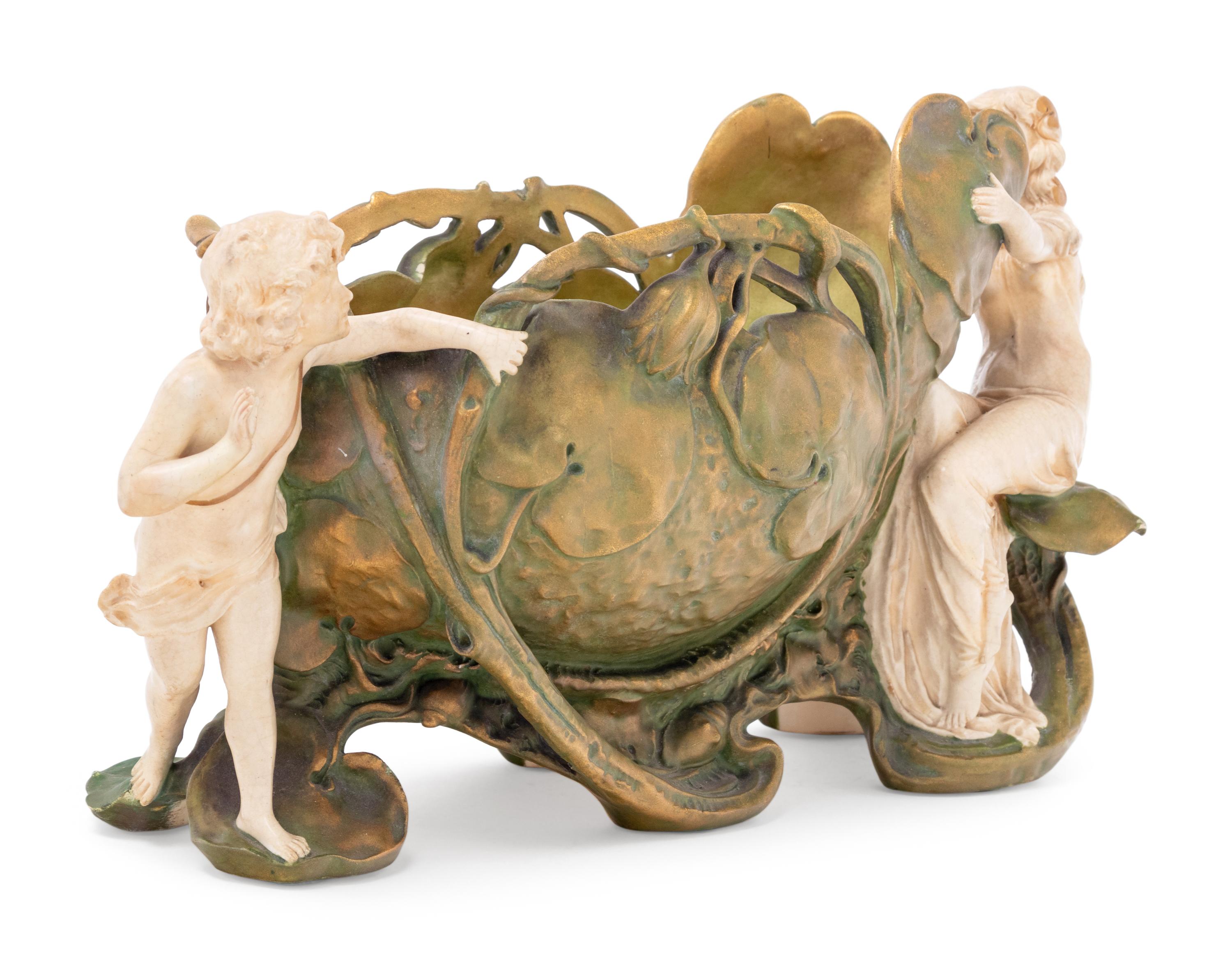 An Austrian Ceramic Figural Jardinière