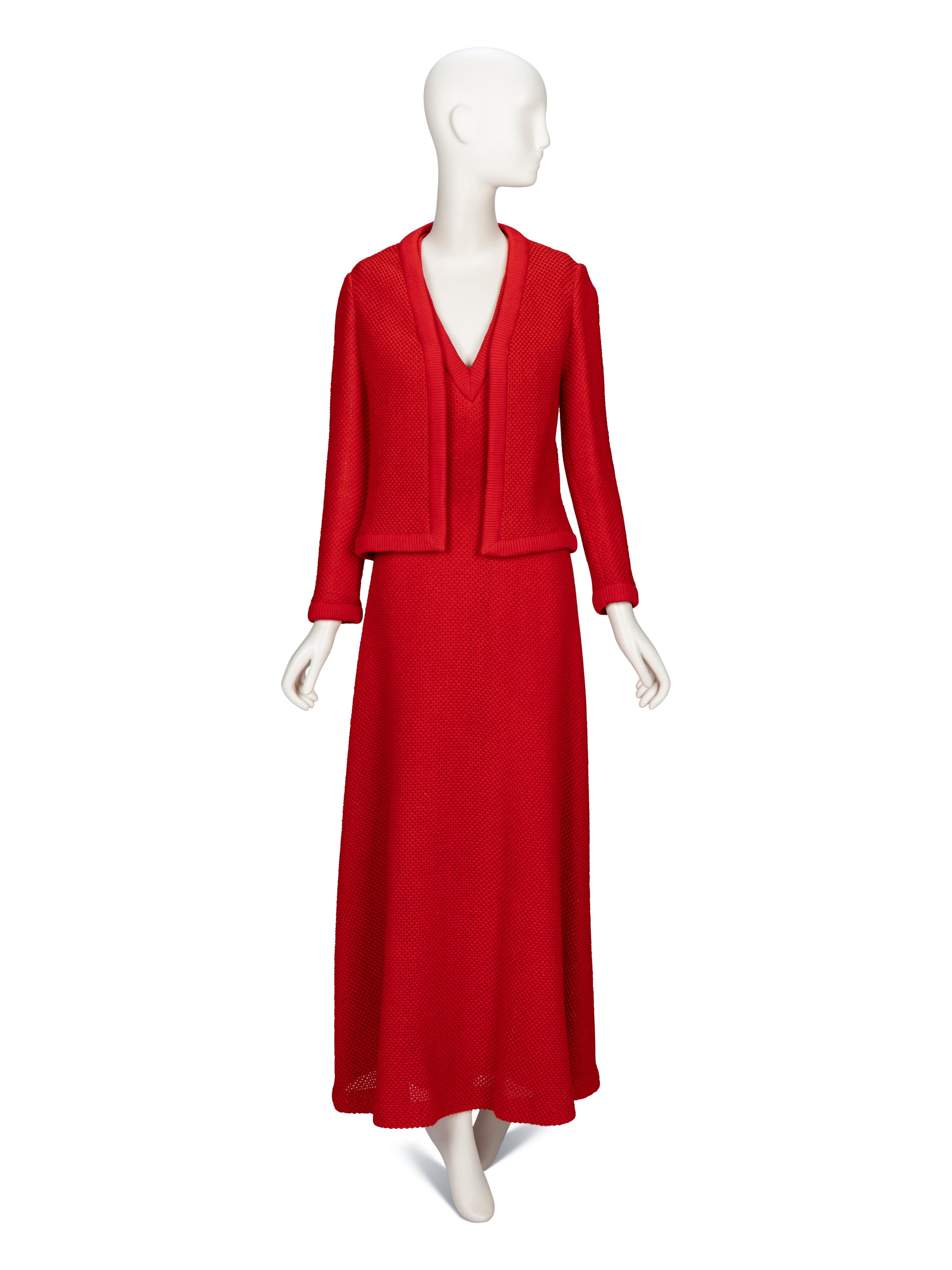 Malcom Starr, Knit Dress & Cardigan Ensemble