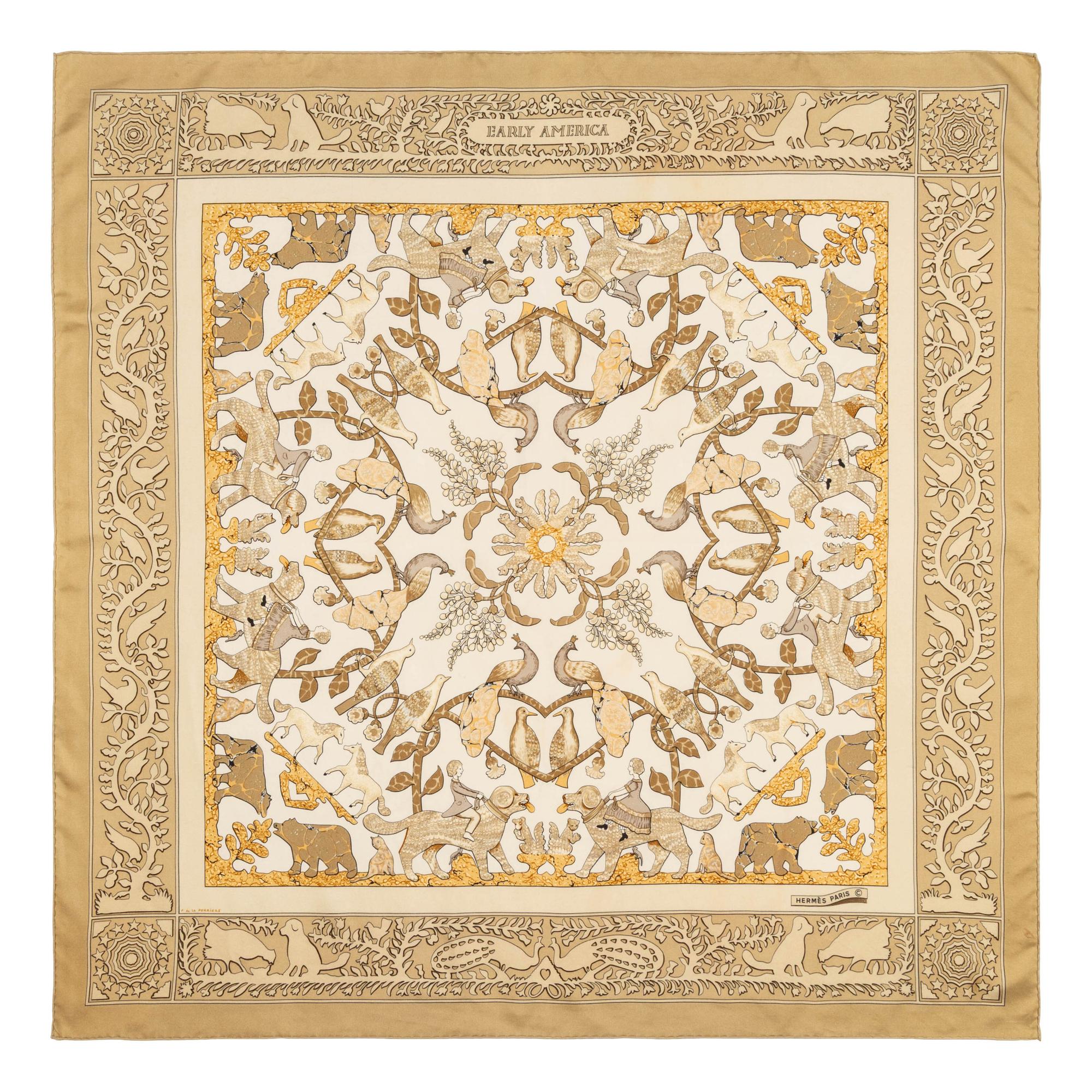 Hermès, Four Silk Scarves 90