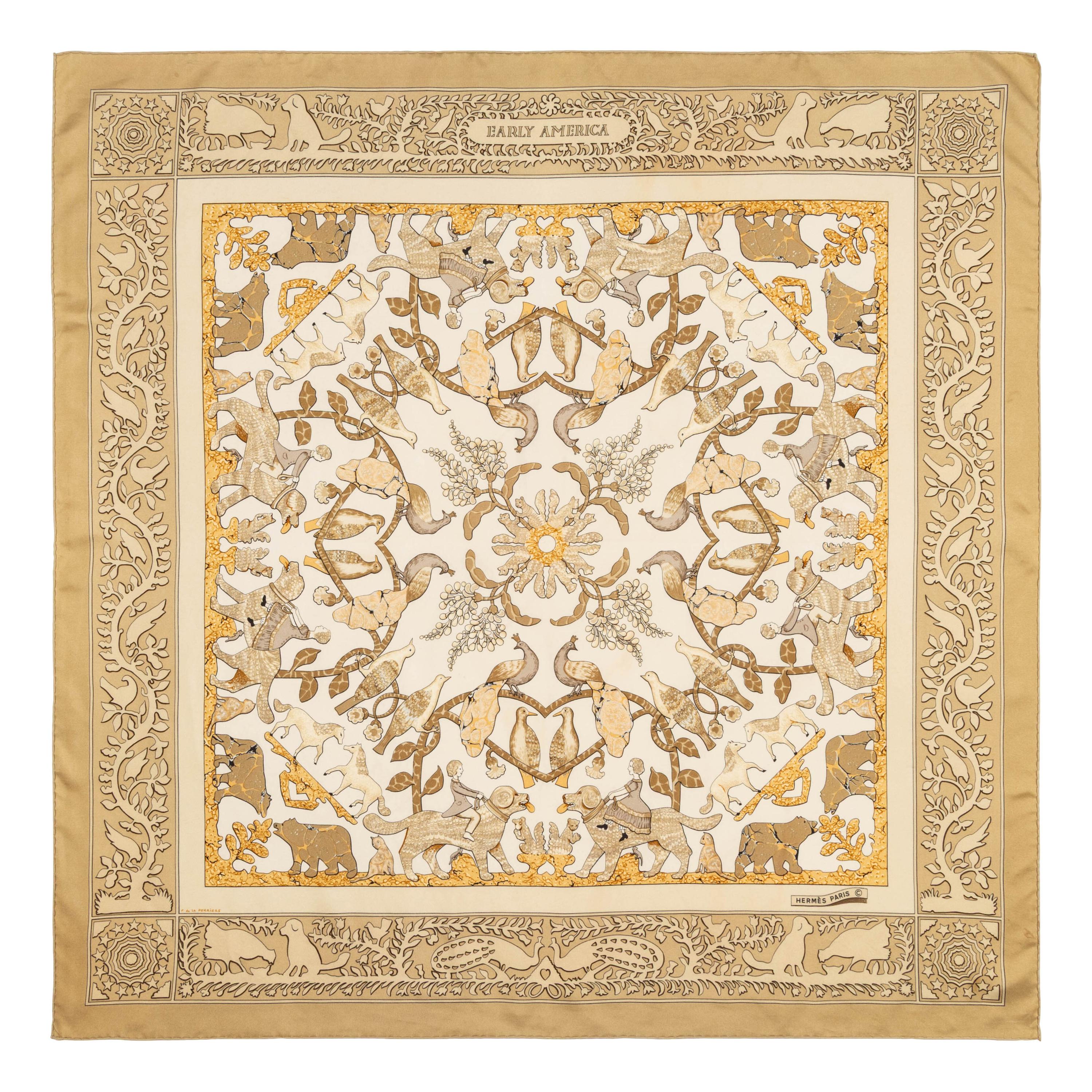 Hermès, Four Silk Scarves 90