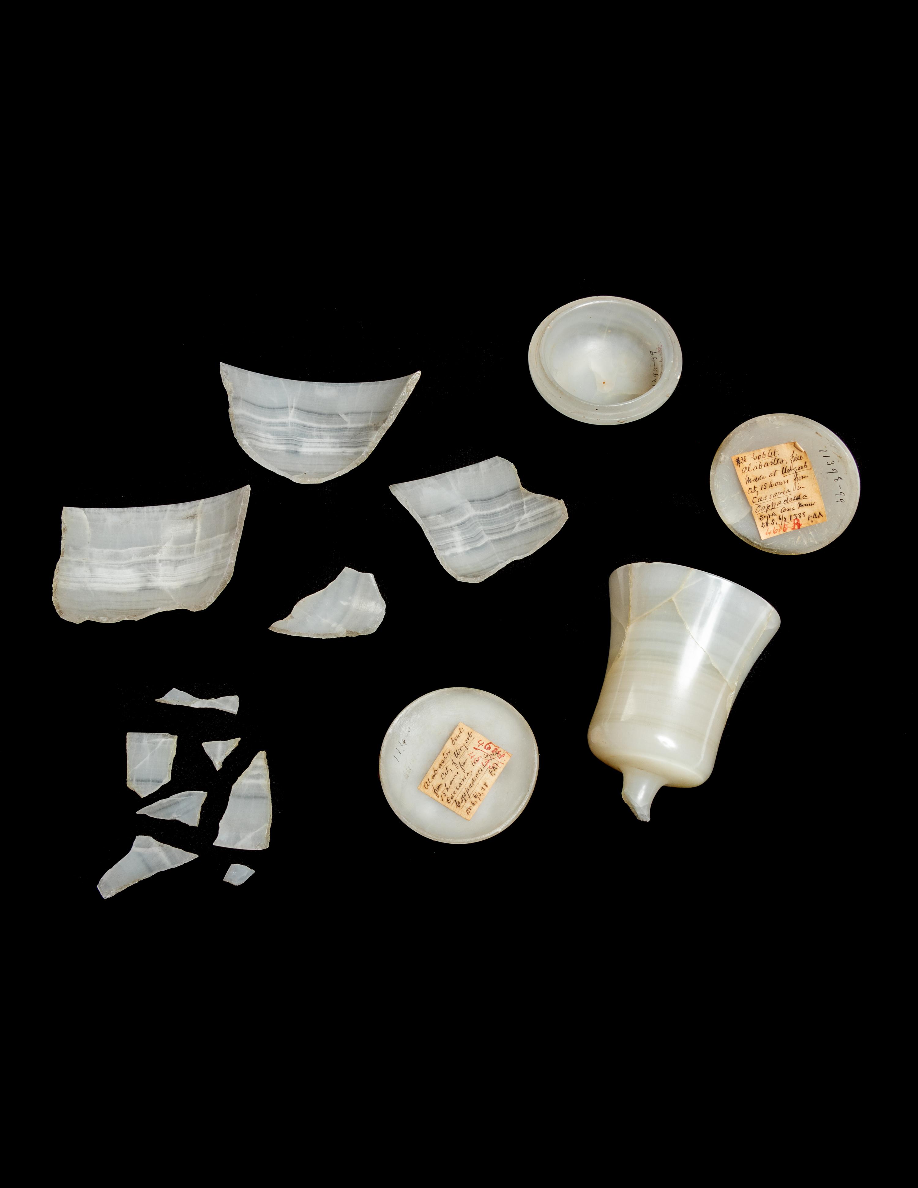 A Group of Alabaster Articles and Fragments