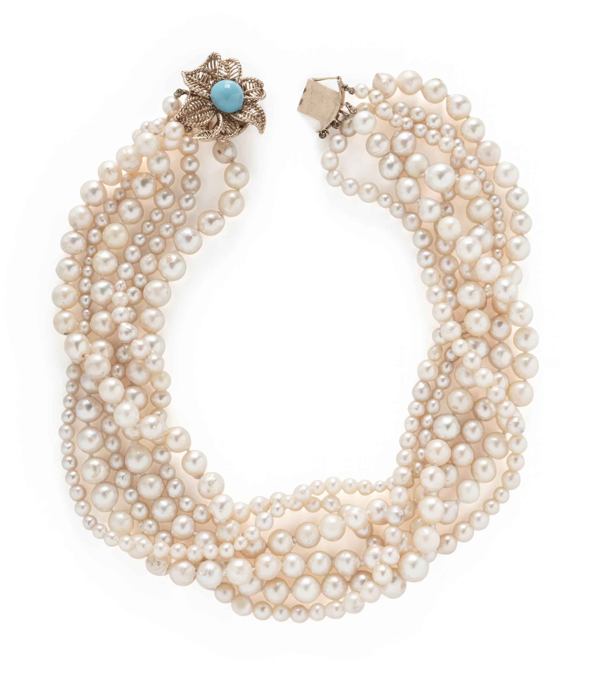 MULTI STRAND CULTURED PEARL NECKLACE
