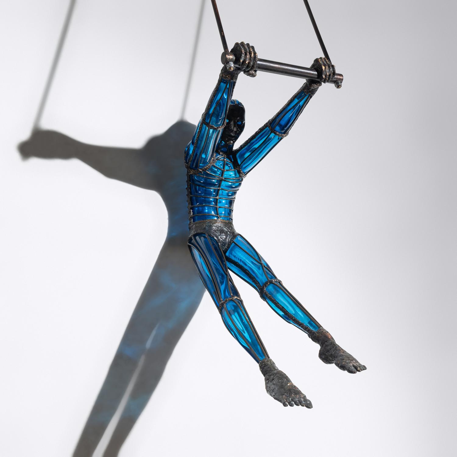 David Bennett (American, b. 1941) — Acrobat Hanging Sculpture, c. 2005