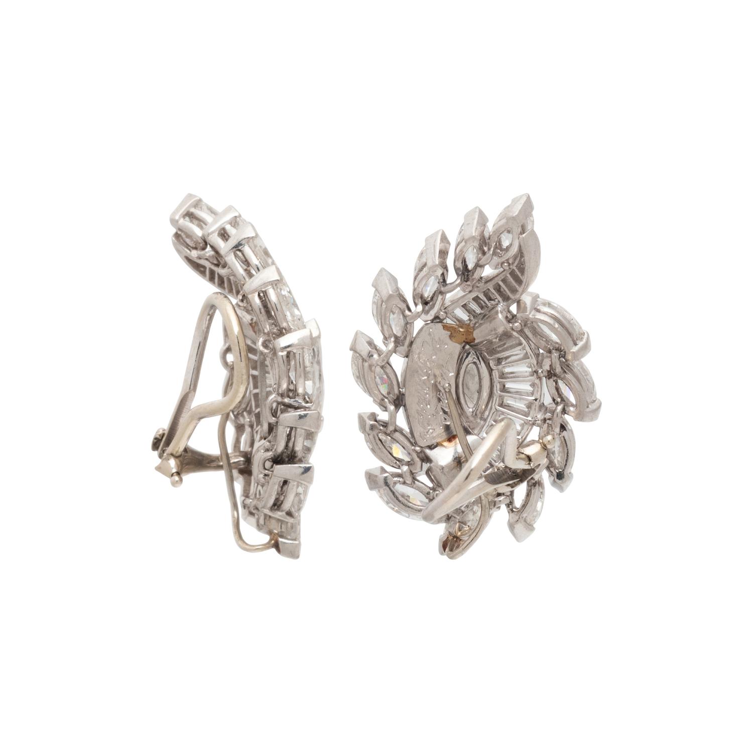 DIAMOND AND PLATINUM EARRINGS
