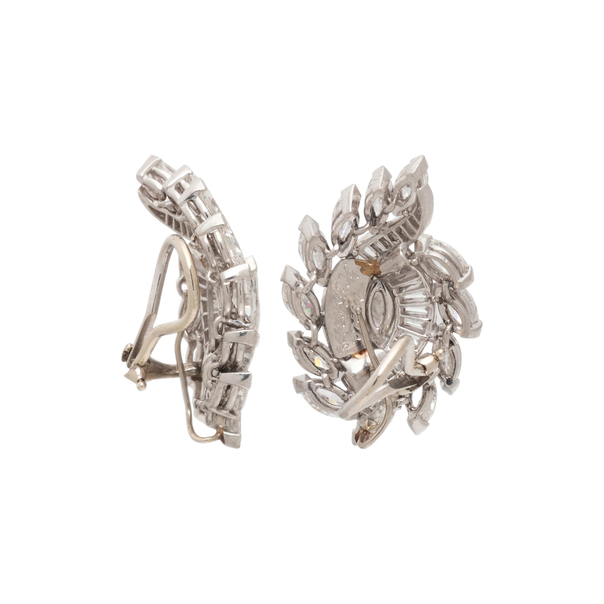 DIAMOND AND PLATINUM EARRINGS