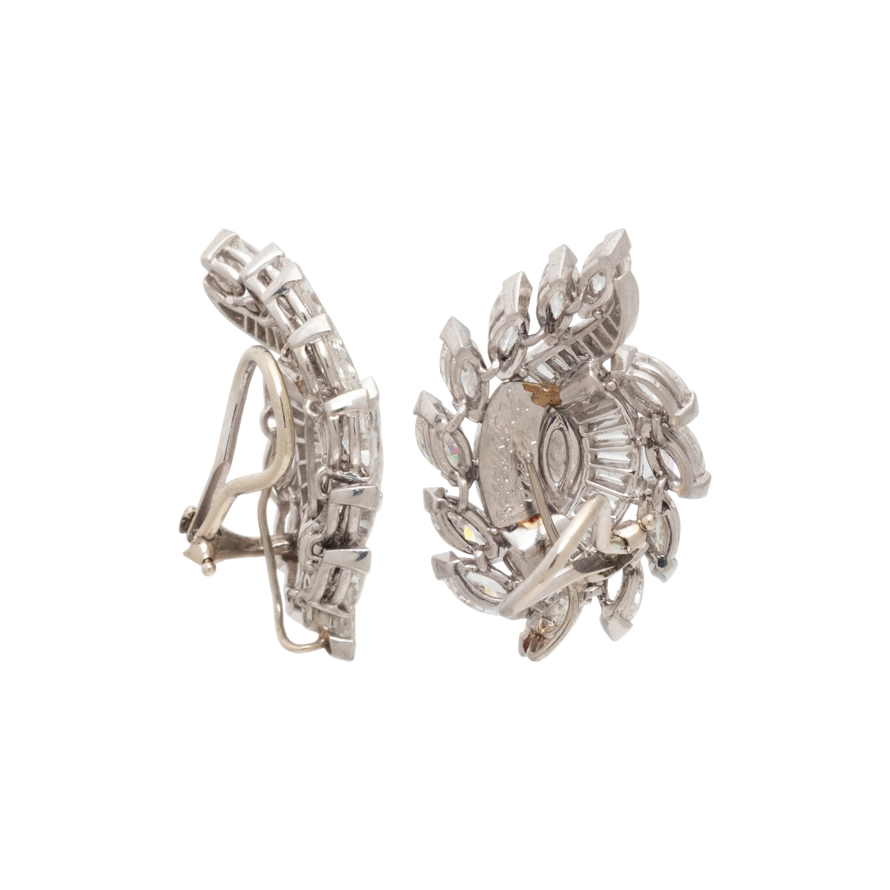 DIAMOND AND PLATINUM EARRINGS