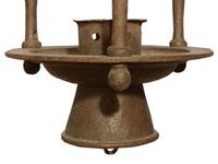 A Wrought Iron Lantern by Jose Thenee 9.5" W x 9.5" D x 25" H — Argentina, Circa 1930