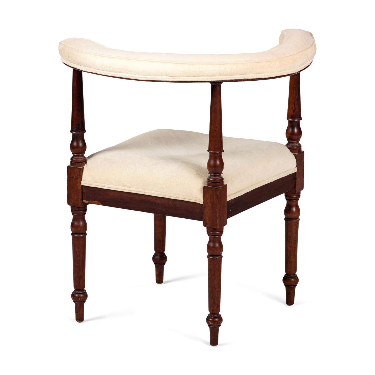 A Continental Turned Corner Chair