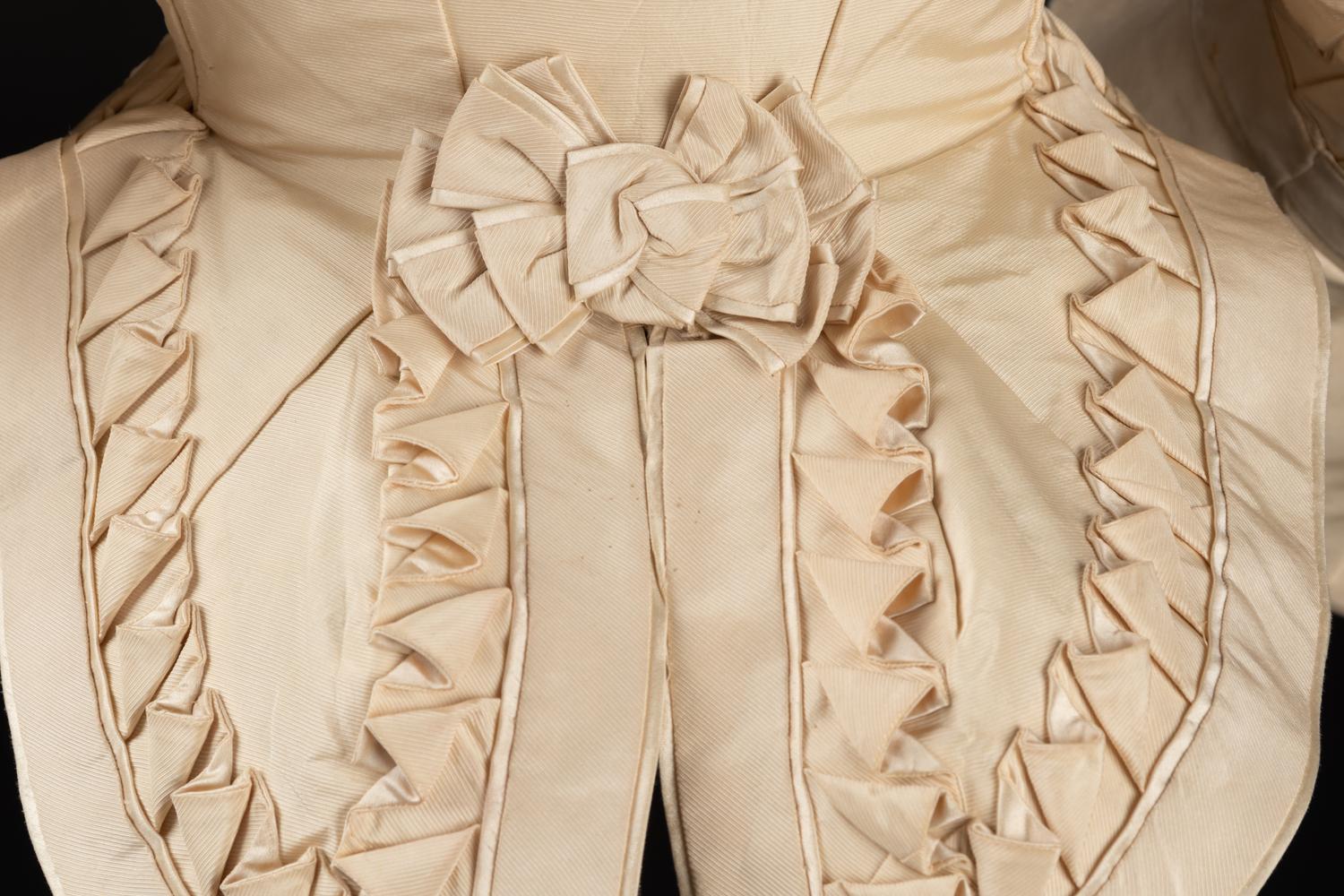 Two Silk Evening Bodices, 1870s