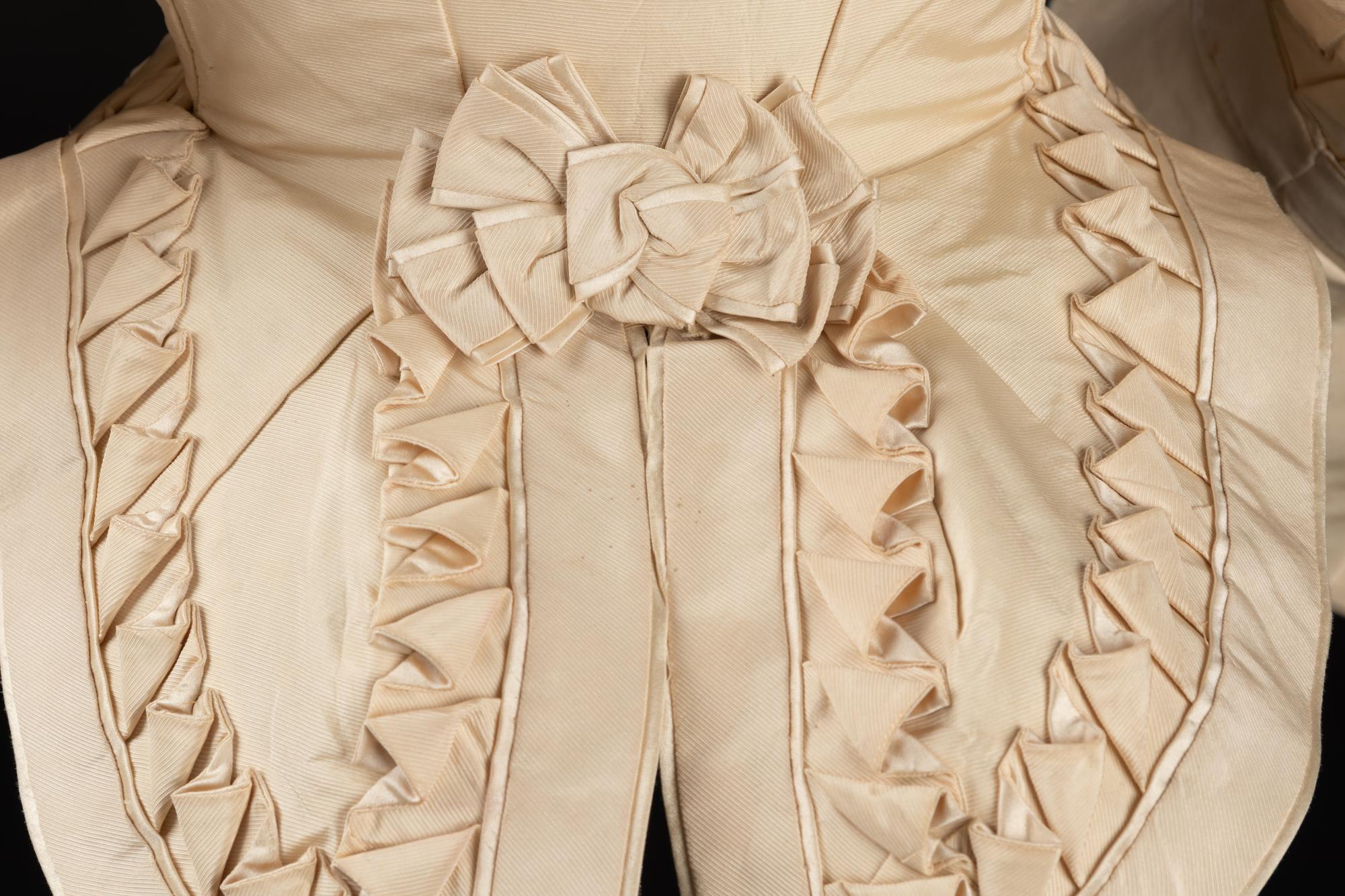 Two Silk Evening Bodices, 1870s