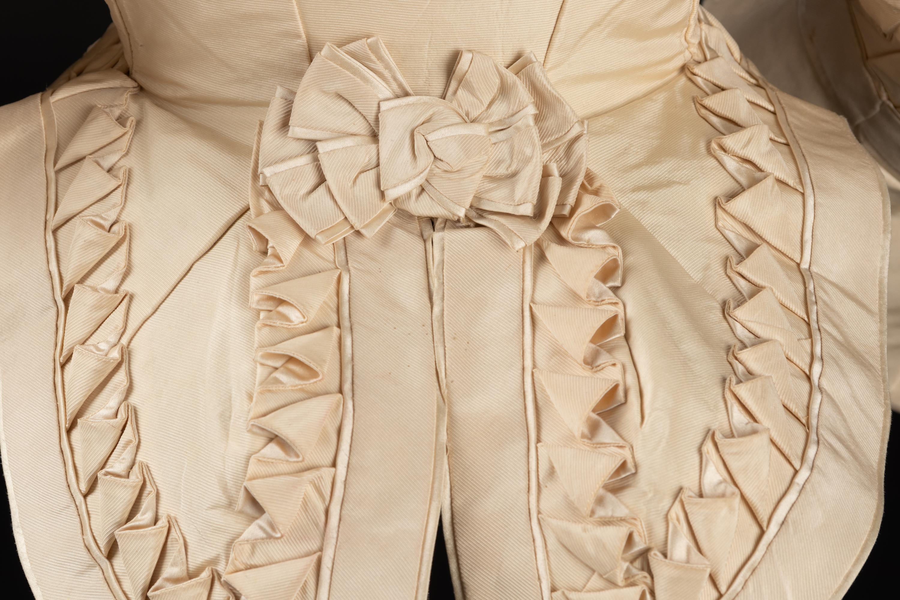 Two Silk Evening Bodices, 1870s