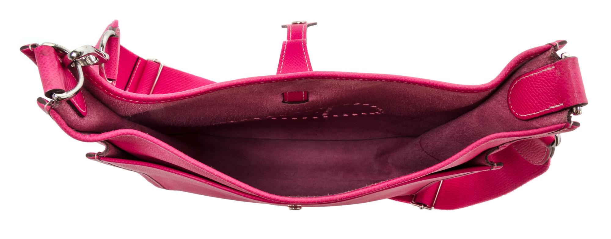 An Hermes Rose Tyrien Epsom Evelyne III PM Handbag, 11.25" x 12" x 2.5".