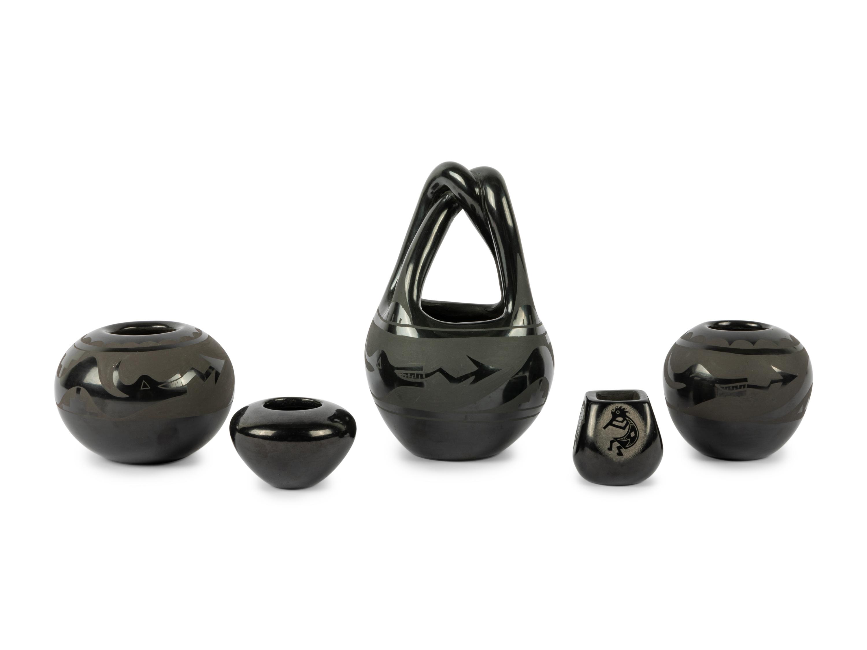 Collection of Blackware Pueblo Pottery
