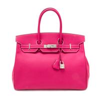 An Hermes Rose Tyrien Candy 35cm Birkin Handbag, 14" x 10" x 7".
