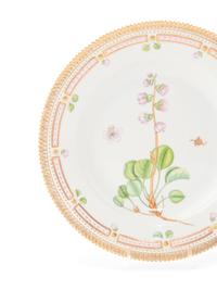 A Set of Eight Royal Copenhagen Flora Danica Porcelain Luncheon Plates