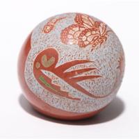 Sgraffito Seed Jar, with Butterfly