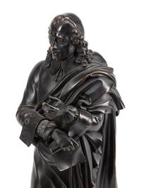 A Pair of French Patinated Bronze Figures of Gentlemen