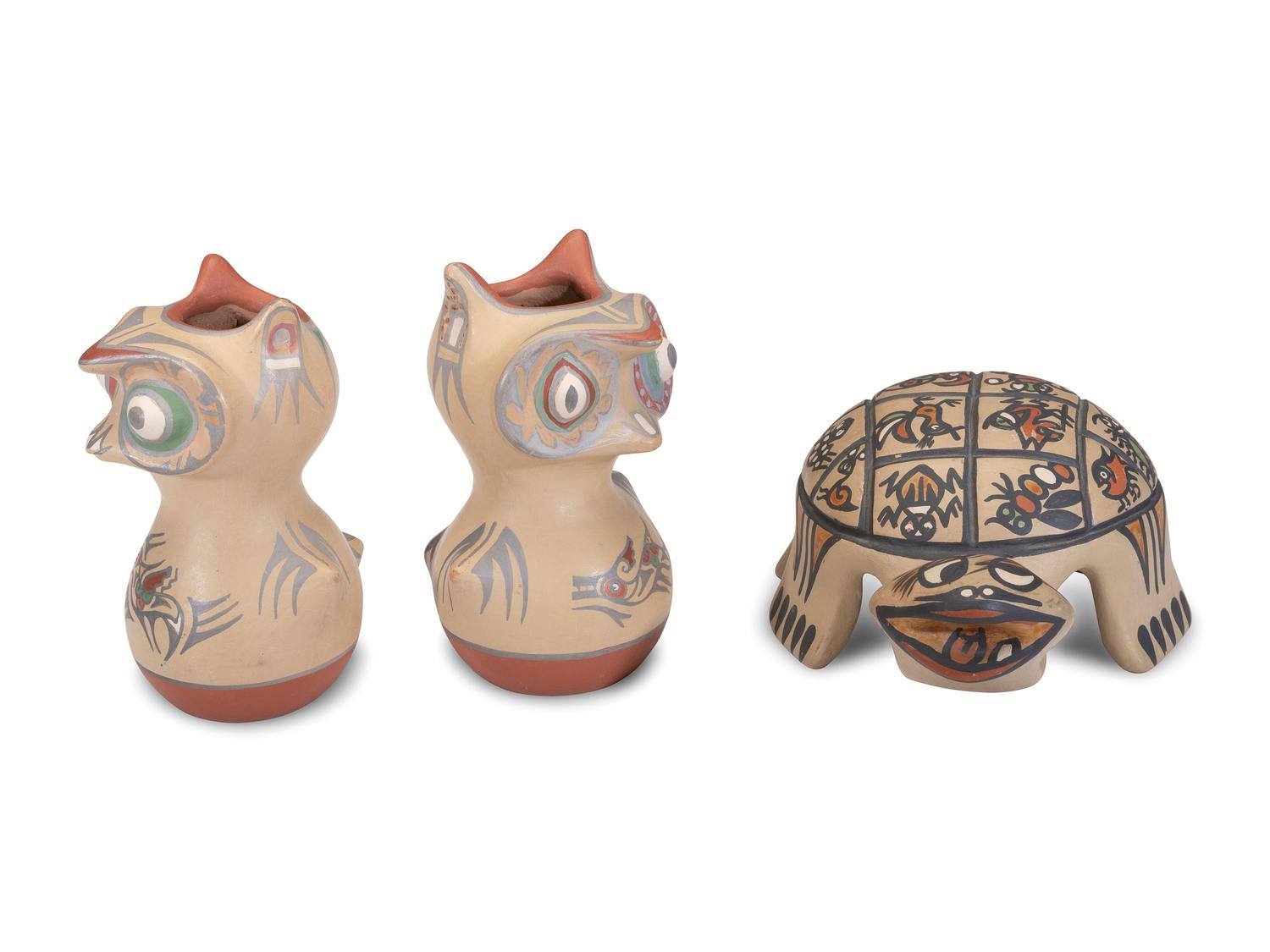 Polychrome Pottery Figures