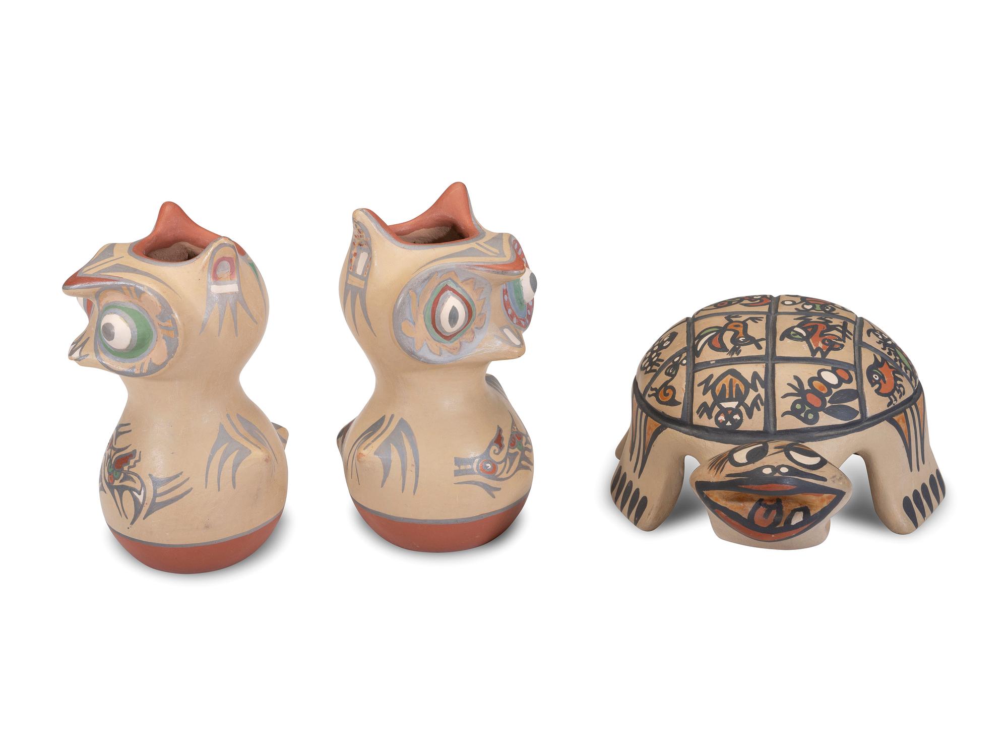 Polychrome Pottery Figures