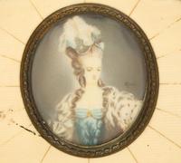 Three Continental Table Boxes Decorated with Painted Portraits