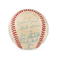 A Hall of Fame Multi Signed Autograph Baseball (Beckett Authentication Services Letter of Authenticity)