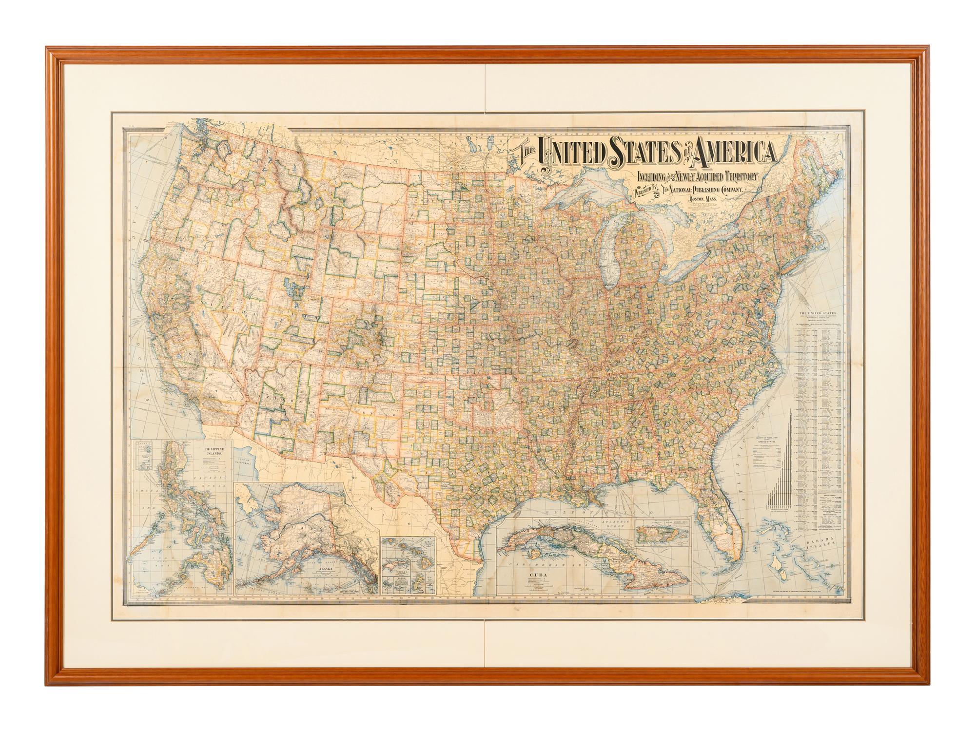 The United States of America, Including Newly Acquired Territory. Boston: The National Publishing Company, 1902.