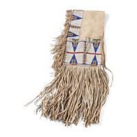 Cheyenne Beaded Hide Saddle Bags