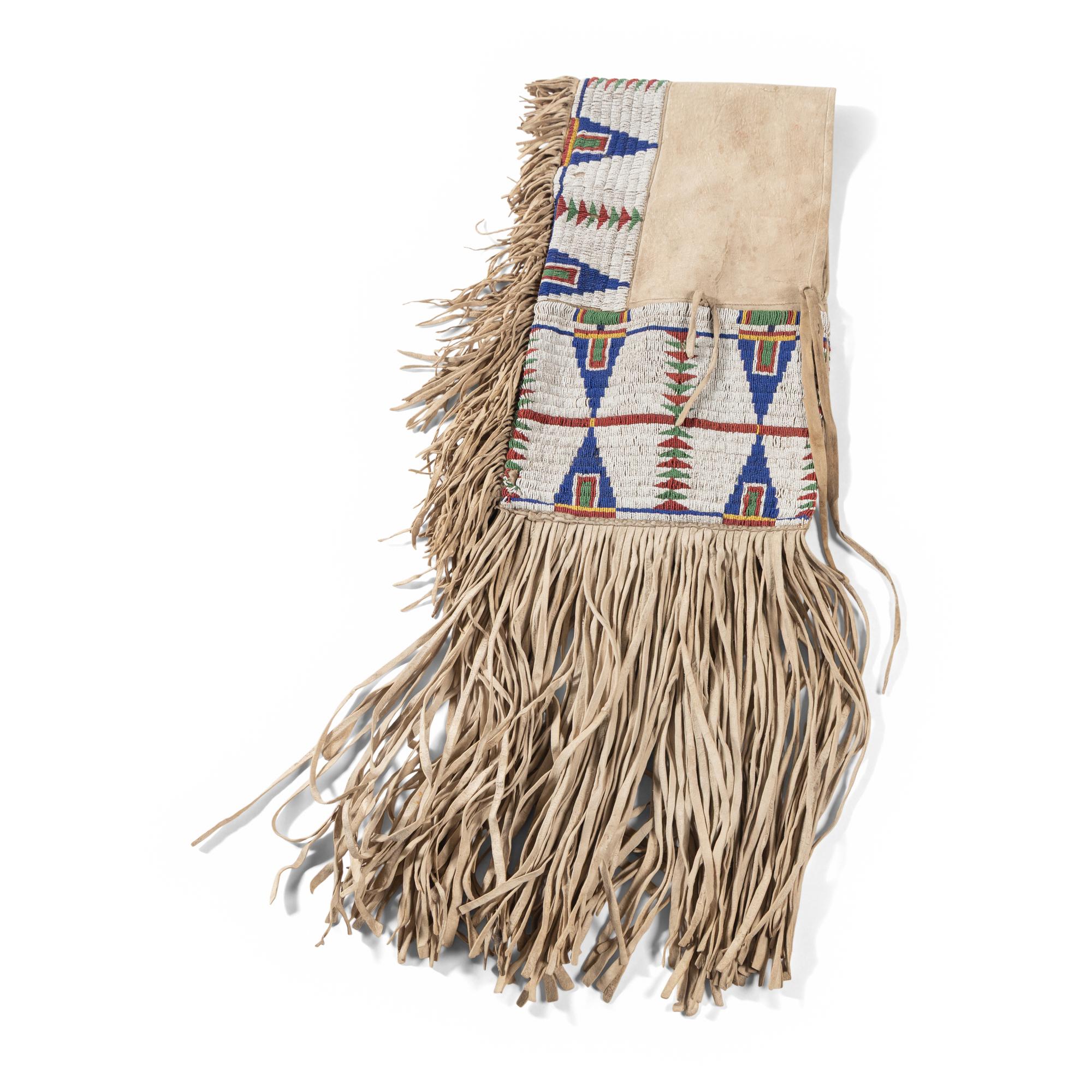 Cheyenne Beaded Hide Saddle Bags