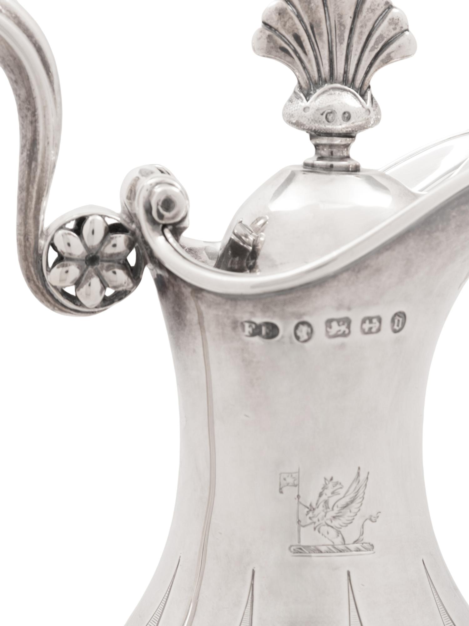 An English Silver Claret Jug