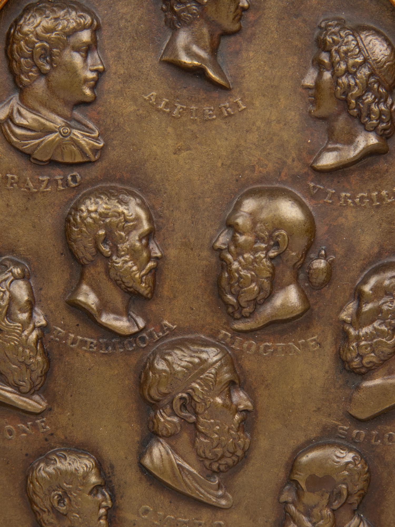 A Grand Tour Bronze Plaque