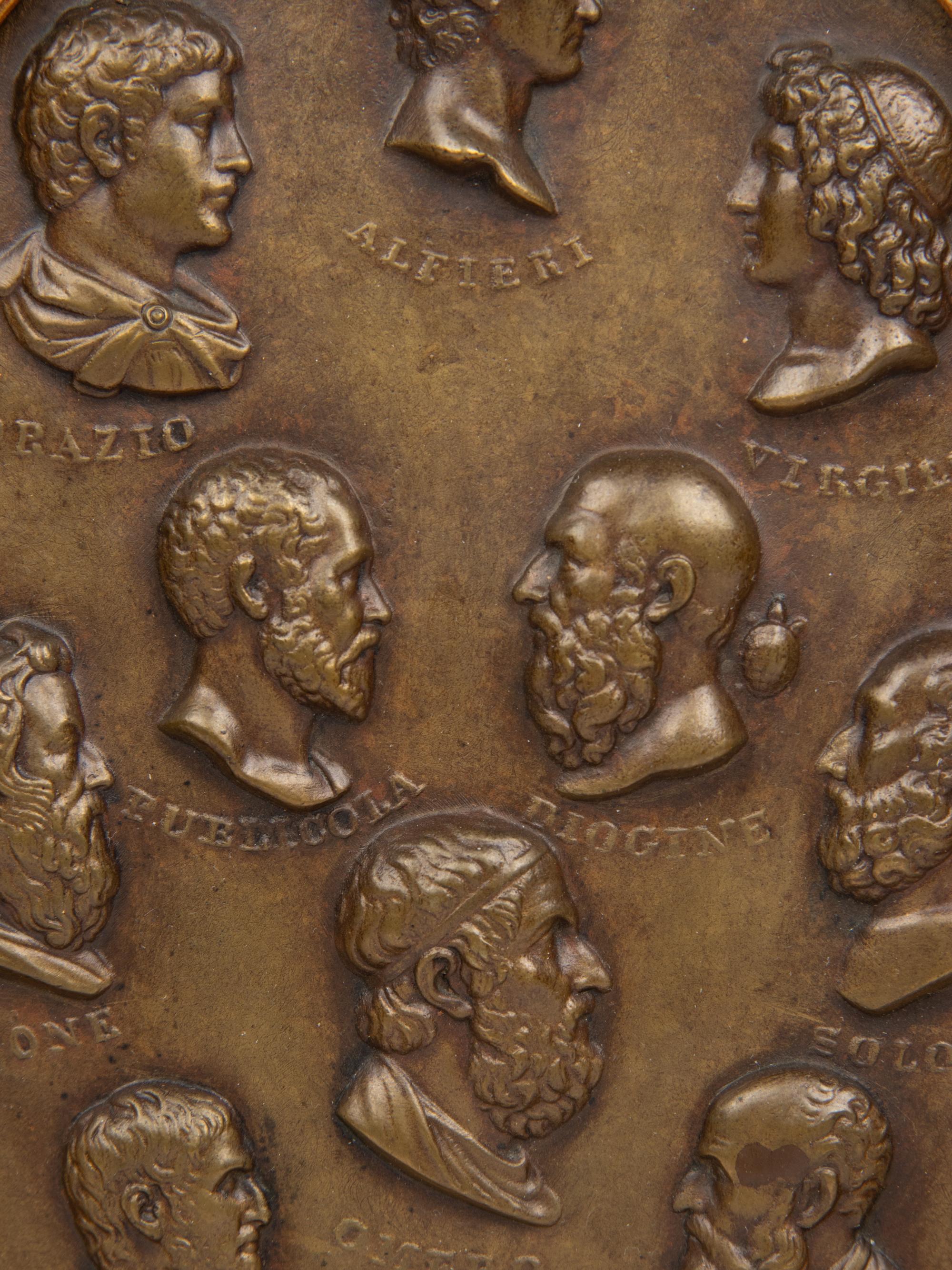 A Grand Tour Bronze Plaque