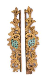 A Louis XV Style Carved and Parcel Gilt Cornice