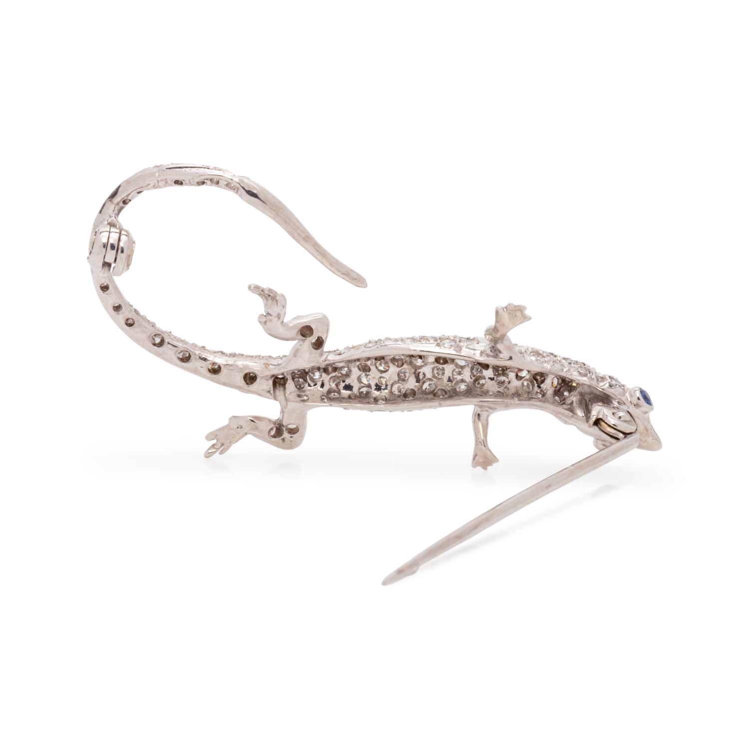 DIAMOND LIZARD BROOCH