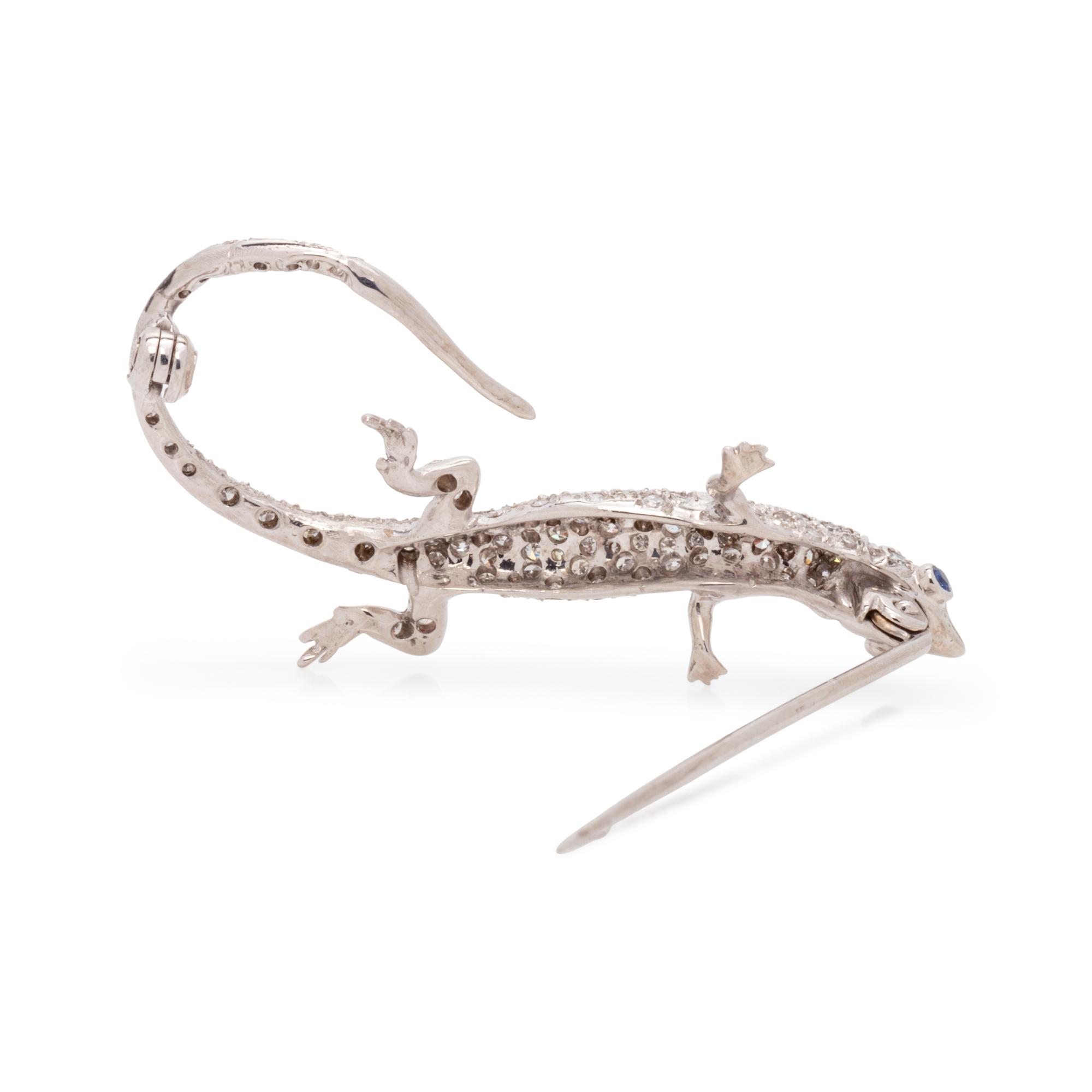 DIAMOND LIZARD BROOCH
