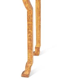A William & Mary Style Cross-Banded Burlwood Cabinet on a Giltwood Stand